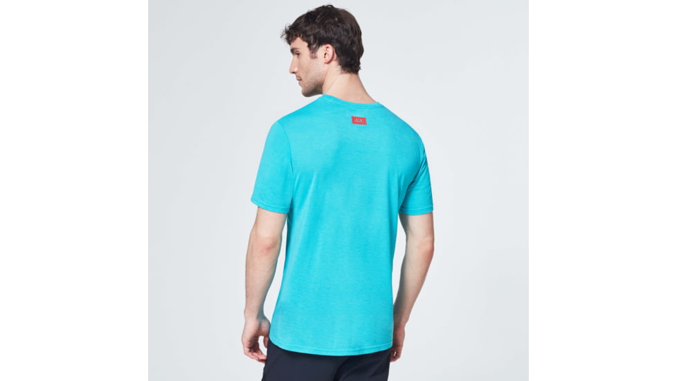Oakley Logo Stars Short Sleeve Tee - Mens, Wave Blue, Extra Large, FOA400068-6W6-XL