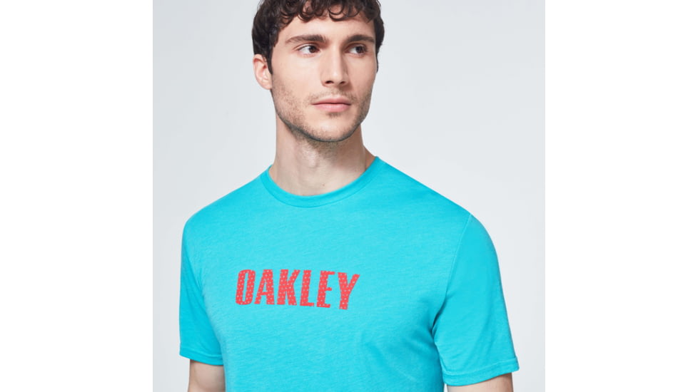 Oakley Logo Stars Short Sleeve Tee - Mens, Wave Blue, Extra Large, FOA400068-6W6-XL