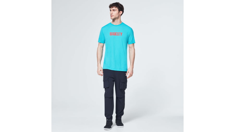 Oakley Logo Stars Short Sleeve Tee - Mens, Wave Blue, Extra Large, FOA400068-6W6-XL