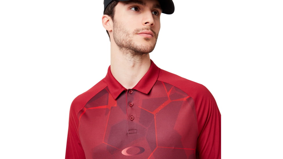 Oakley Mirror Graphic Polo - Mens, Raspberry, Extra Large, 434430-45A-XL