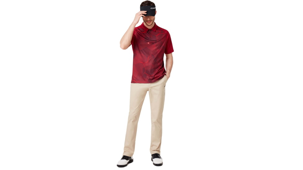 Oakley Mirror Graphic Polo - Mens, Raspberry, Extra Large, 434430-45A-XL