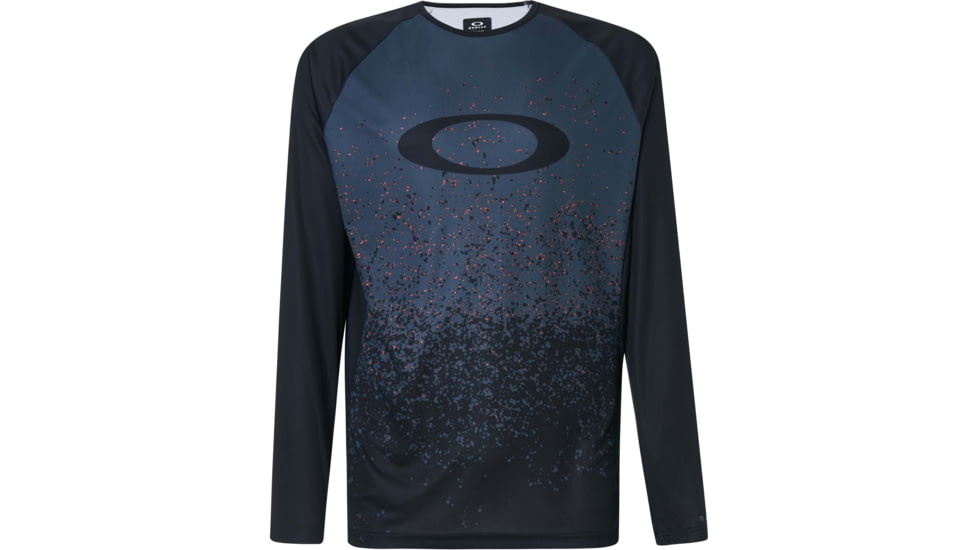 Oakley MTB Long Sleeve Tech Tee - Mens, Grey Pixel Print, Small, FOA400847-99G-S