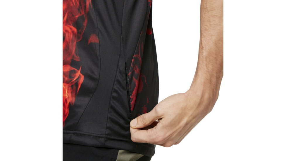Oakley Mtb Short Sleeve Tech Tee - Mens, FLAMES, L, 457608-9A3-L