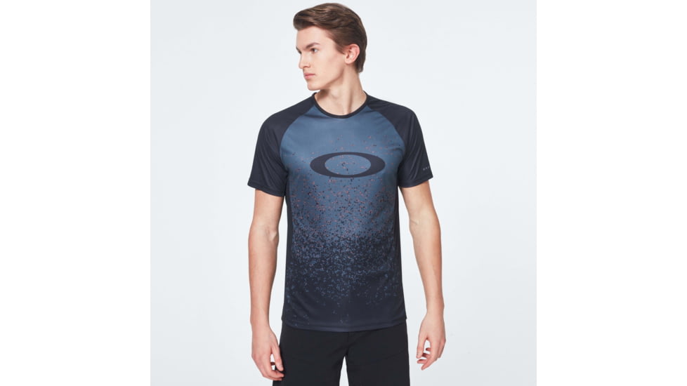 Oakley MTB Short Sleeve Tech Tee - Mens, Grey Pixel Print, 2XL, FOA400848-99G-XXL