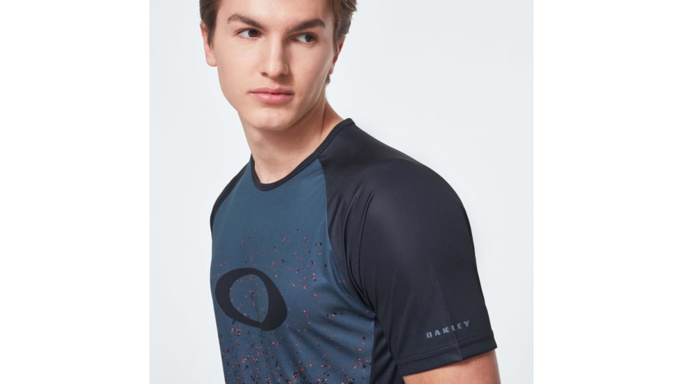 Oakley MTB Short Sleeve Tech Tee - Mens, Grey Pixel Print, 2XL, FOA400848-99G-XXL