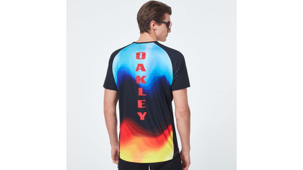 Oakley MTB Short Sleeve Tech Tee - Mens, Multicolor Gradient, Medium, FOA400848-97C-M