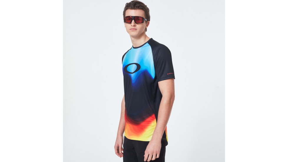 Oakley MTB Short Sleeve Tech Tee - Mens, Multicolor Gradient, Medium, FOA400848-97C-M
