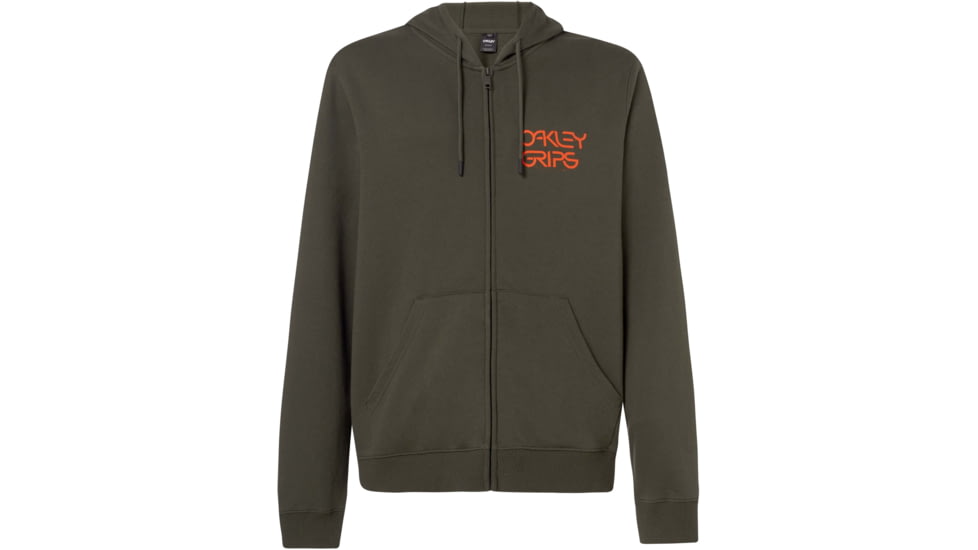 Oakley O-Grip Logo Full Zip Hoodie - Mens, New Dark Brush, Small, FOA400573-86L-S