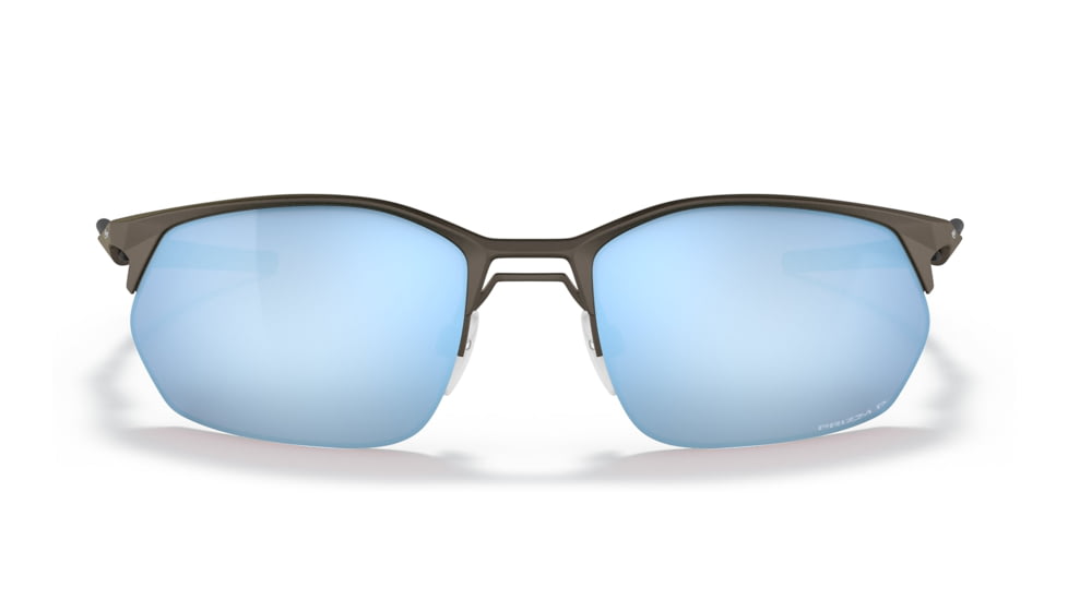 Oakley OO4145 Wire Tap 2.0 Sunglasses - Mens, Satin Lead Frame, Prizm Deep Water Polarized Lens, 60, OO4145-414506-60