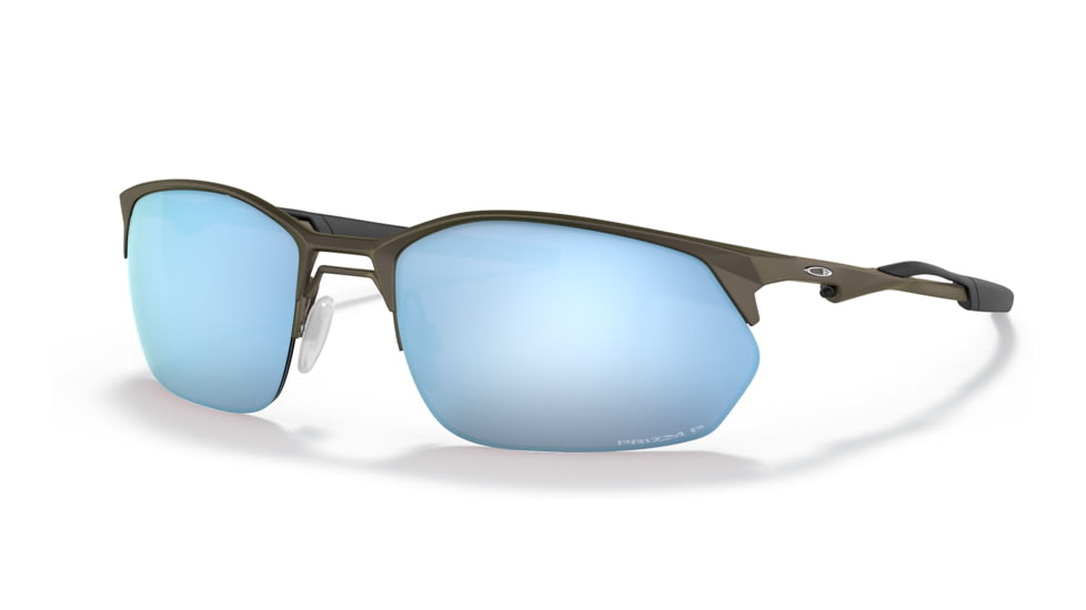 Oakley OO4145 Wire Tap 2.0 Sunglasses - Mens, Satin Lead Frame, Prizm Deep Water Polarized Lens, 60, OO4145-414506-60