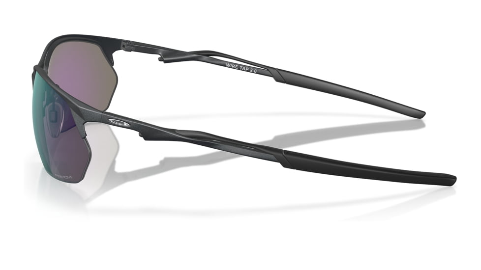 Oakley OO4145 Wire Tap 2.0 Sunglasses - Mens, Satin Light Steel Frame, Prizm Jade Lens, 60, OO4145-414503-60
