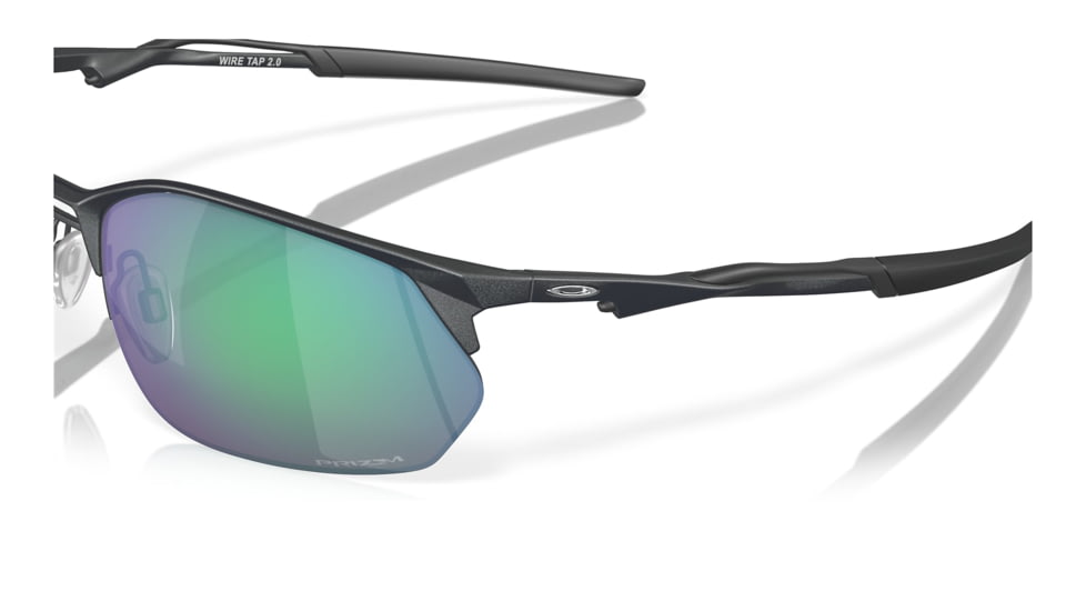Oakley OO4145 Wire Tap 2.0 Sunglasses - Mens, Satin Light Steel Frame, Prizm Jade Lens, 60, OO4145-414503-60