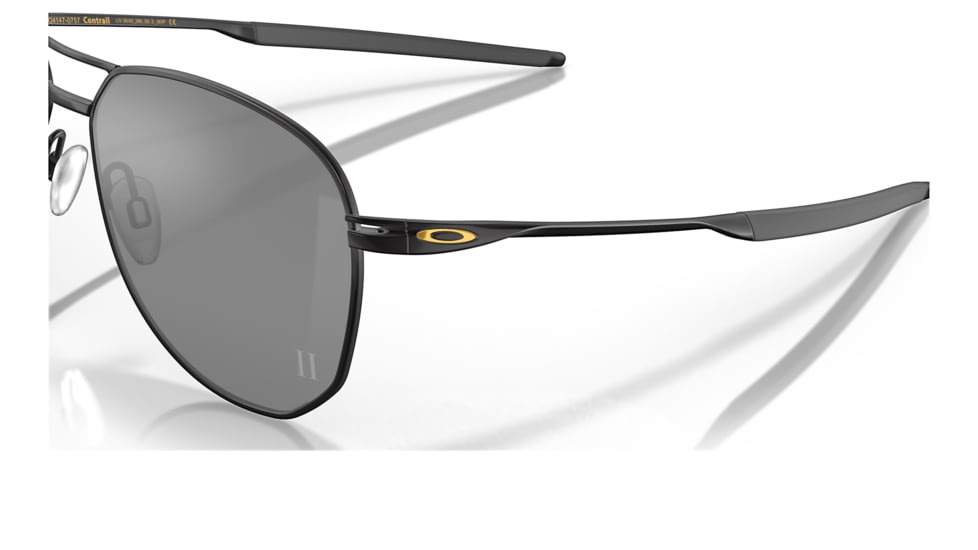 Oakley OO4147 Contrail Sunglasses - Men's, Satin Black Frame, Prizm Black Lens, 57, OO4147-414707-57