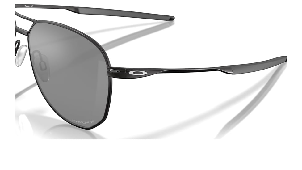 Oakley OO4147 Contrail Sunglasses - Mens, Satin Black Frame, Prizm Black Polarized Lens, 57, OO4147-414704-57