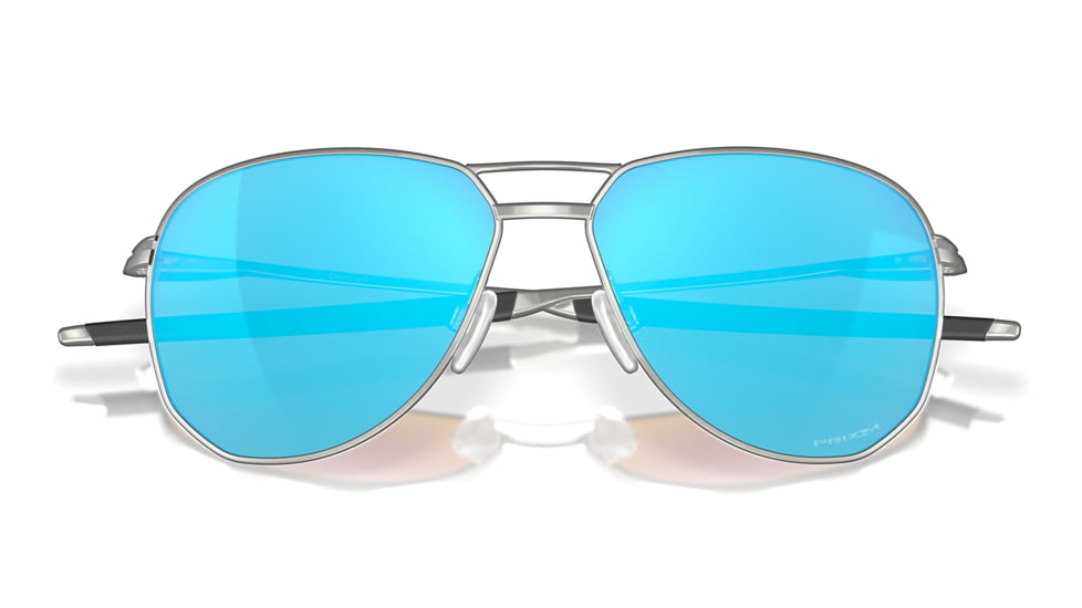 Oakley OO4147 Contrail Sunglasses - Mens, Satin Chrome Frame, Prizm Sapphire Lens, 57, OO4147-414703-57