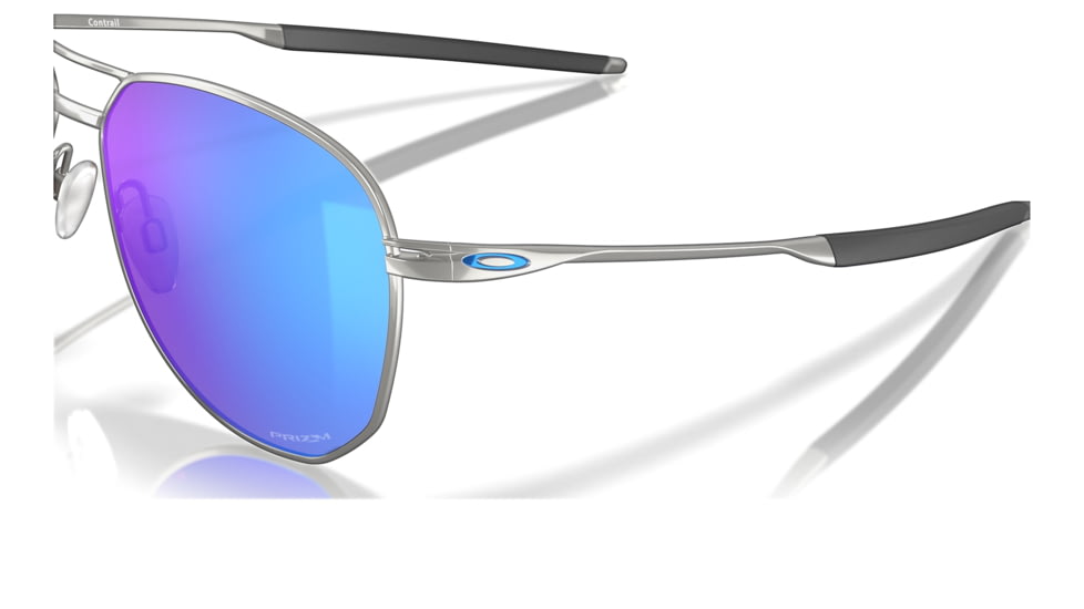 Oakley OO4147 Contrail Sunglasses - Mens, Satin Chrome Frame, Prizm Sapphire Lens, 57, OO4147-414703-57