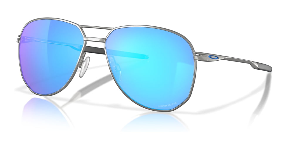 Oakley OO4147 Contrail Sunglasses - Mens, Satin Chrome Frame, Prizm Sapphire Lens, 57, OO4147-414703-57