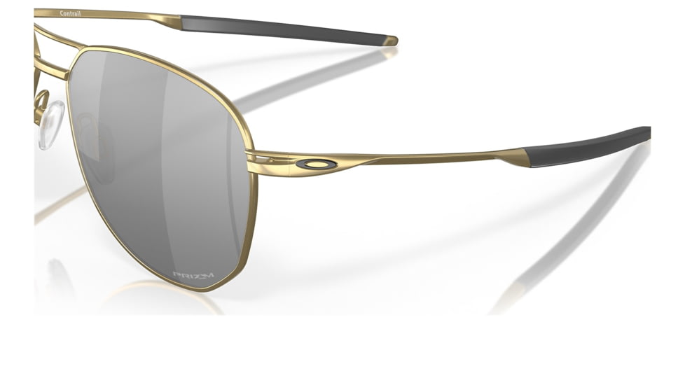 Oakley OO4147 Contrail Sunglasses - Mens, Satin Gold Frame, Prizm Black Lens, 57, OO4147-414713-57