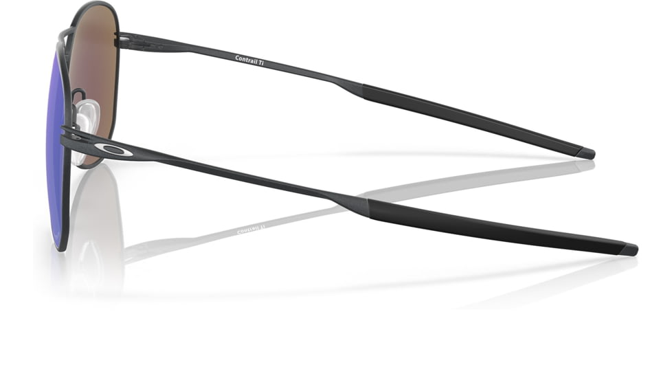 Oakley OO6050 Contrail TI Sunglasses - Mens, Satin Light Steel Frame, Prizm Sapphire Polarized Lens, 57, OO6050-605004-57