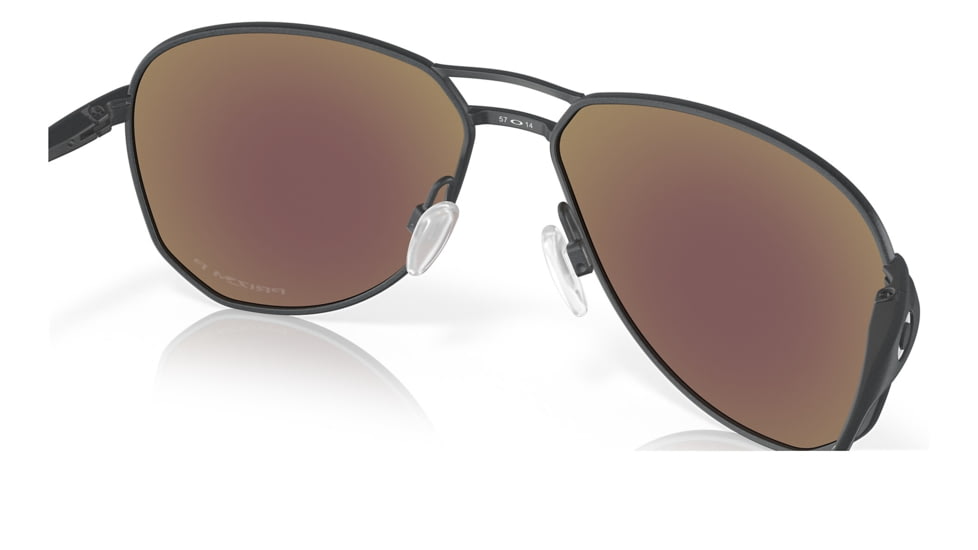 Oakley OO6050 Contrail TI Sunglasses - Mens, Satin Light Steel Frame, Prizm Sapphire Polarized Lens, 57, OO6050-605004-57