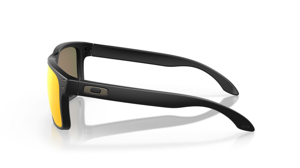 Oakley OO9102 Holbrook Sunglasses, Matte Black Frame, Prizm Ruby Lenses, OO9102-9102E2-55