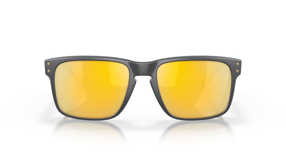 Oakley OO9102 Holbrook Sunglasses, Matte Carbon Frame, Prizm 24K Polarized Lens, 55, OO9102-9102W4-55