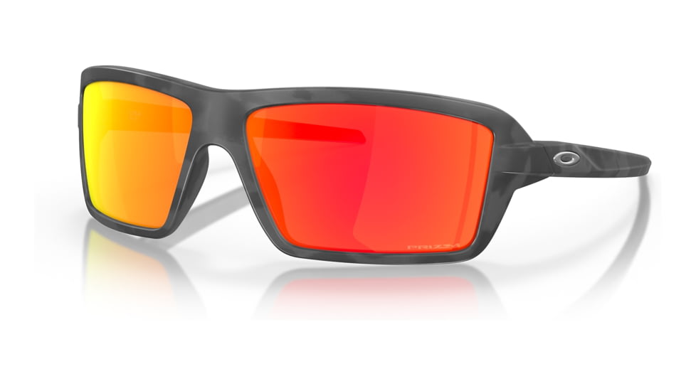 Oakley OO9129 Cables Sunglasses - Mens, Black Camo Frame, Prizm Ruby Lens, 63, OO9129-912904-63
