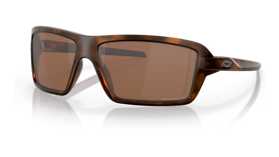 Oakley OO9129 Cables Sunglasses - Mens, Brown Tortoise Frame, Prizm Tungsten Polarized Lens, 63, OO9129-912907-63