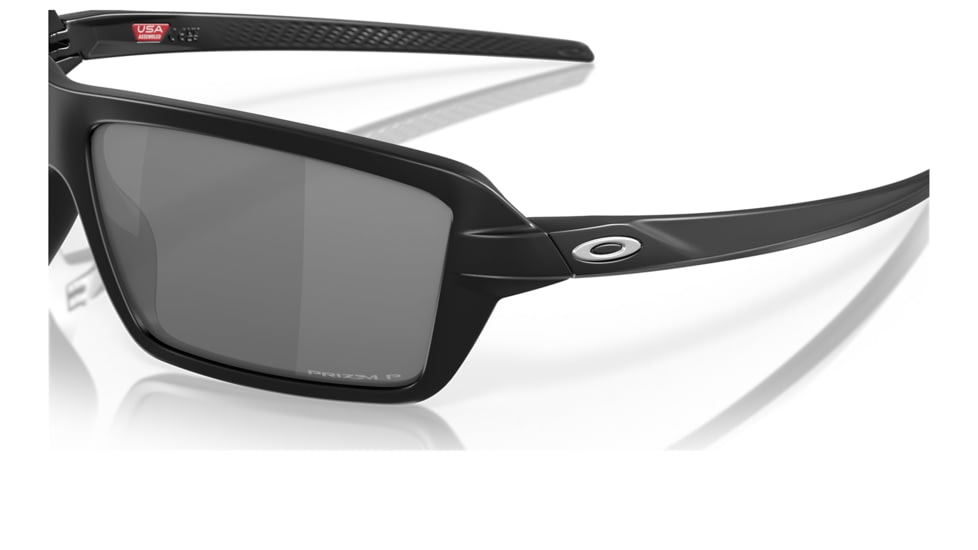 Oakley OO9129 Cables Sunglasses - Mens, Matte Black Frame, Prizm Black Polarized Lens, 63, OO9129-912902-63