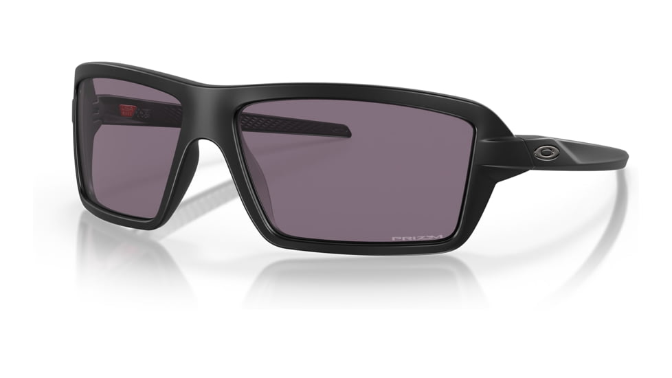 Oakley OO9129 Cables Sunglasses - Mens, Matte Black Frame, Prizm Grey Lens, 63, OO9129-912901-63
