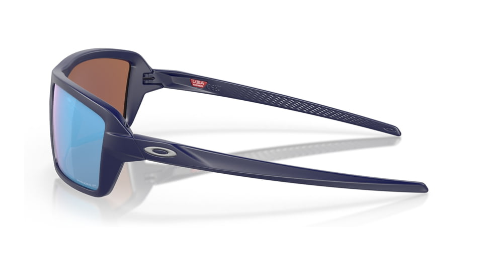 Oakley OO9129 Cables Sunglasses - Mens, Matte Navy Frame, Prizm Deep Water Polarized Lens, 63, OO9129-912913-63
