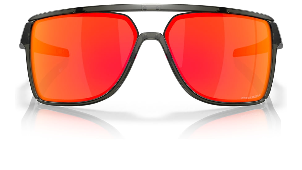 Oakley OO9147 Castel Sunglasses - Mens, Matte Grey Smoke Frame, Prizm Ruby Lens, 63, OO9147-914705-63