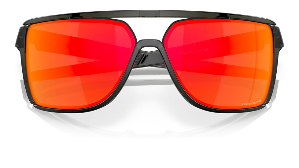 Oakley OO9147 Castel Sunglasses - Mens, Matte Grey Smoke Frame, Prizm Ruby Lens, 63, OO9147-914705-63