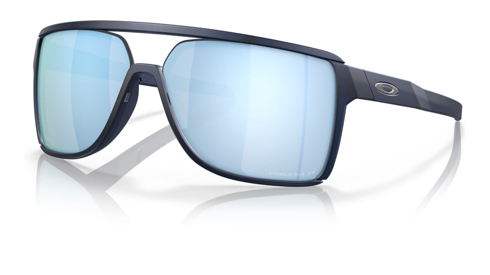 Oakley OO9147 Castel Sunglasses - Mens, Matte Translucent Blue Frame, Prizm Deep Water Polarized Lens, 63, OO9147-914706-63
