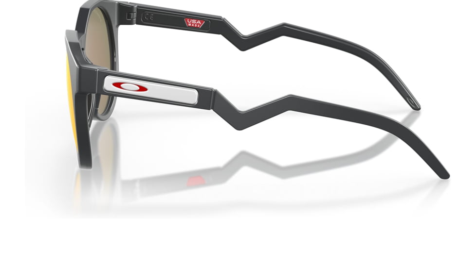 Oakley OO9464A HSTN A Sunglasses - Mens, Matte Carbon Frame, Prizm Ruby Lens, Asian Fit, 52, OO9464A-946403-52