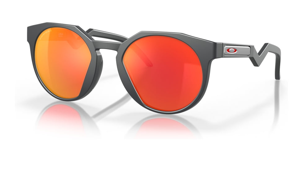 Oakley OO9464A HSTN A Sunglasses - Mens, Matte Carbon Frame, Prizm Ruby Lens, Asian Fit, 52, OO9464A-946403-52