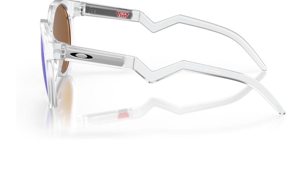 Oakley OO9464A HSTN A Sunglasses - Mens, Matte Clear Frame, Prizm Violet Lens, Asian Fit, 52, OO9464A-946402-52