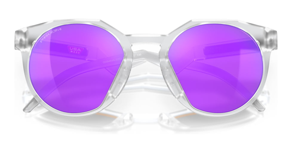 Oakley OO9464A HSTN A Sunglasses - Mens, Matte Clear Frame, Prizm Violet Lens, Asian Fit, 52, OO9464A-946402-52