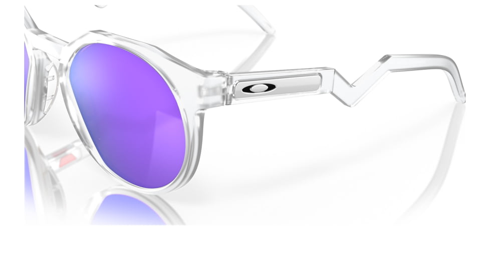 Oakley OO9464A HSTN A Sunglasses - Mens, Matte Clear Frame, Prizm Violet Lens, Asian Fit, 52, OO9464A-946402-52