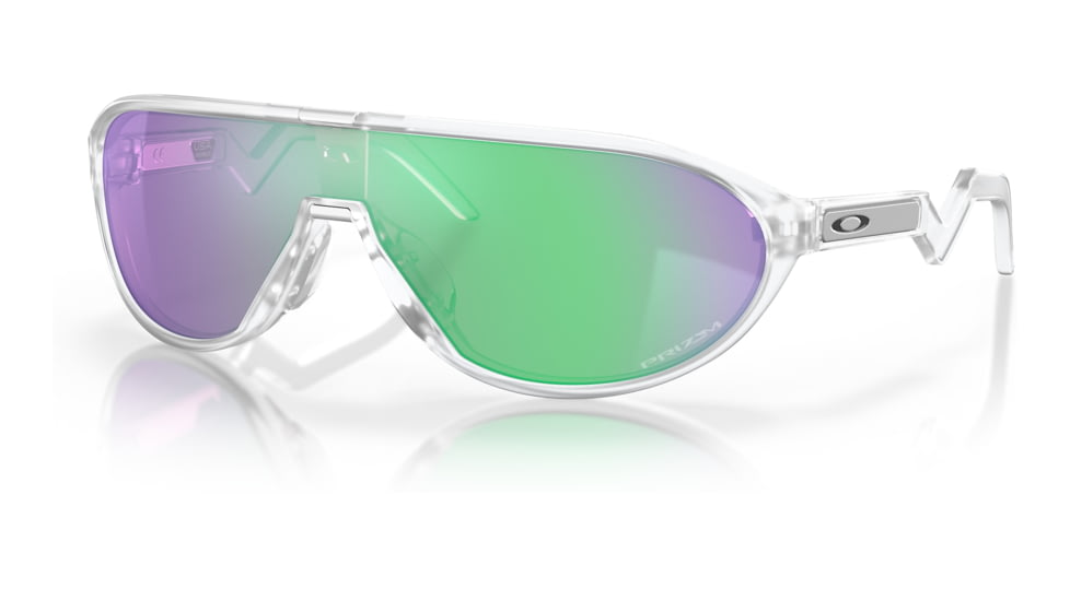 Oakley OO9467A CMDN A Sunglasses - Mens, Matte Clear Frame, Prizm Road Jade Lens, Asian Fit, 33, OO9467A-946703-33