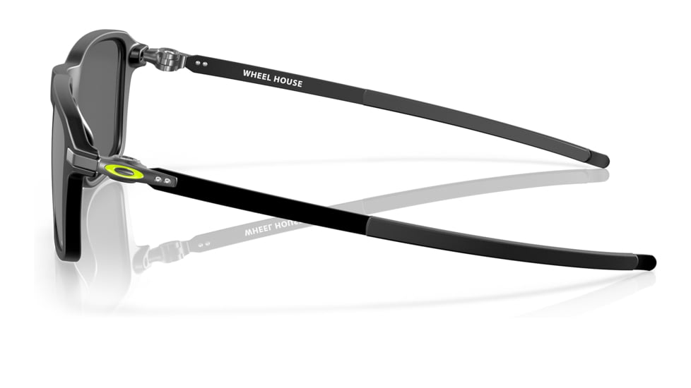 Oakley OO9469 Wheel House Sunglasses - Mens, Satin Black Frame w/Yellow Logo, Prizm Black Lens, 54, OO9469-946908-54