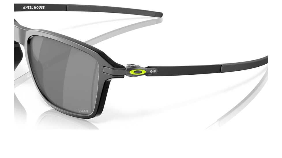 Oakley OO9469 Wheel House Sunglasses - Mens, Satin Black Frame w/Yellow Logo, Prizm Black Lens, 54, OO9469-946908-54
