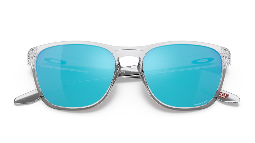 Oakley OO9479 Manorburn Sunglasses - Mens, Polished Clear Frame, Prizm Sapphire Lens, 56, OO9479-947906-56