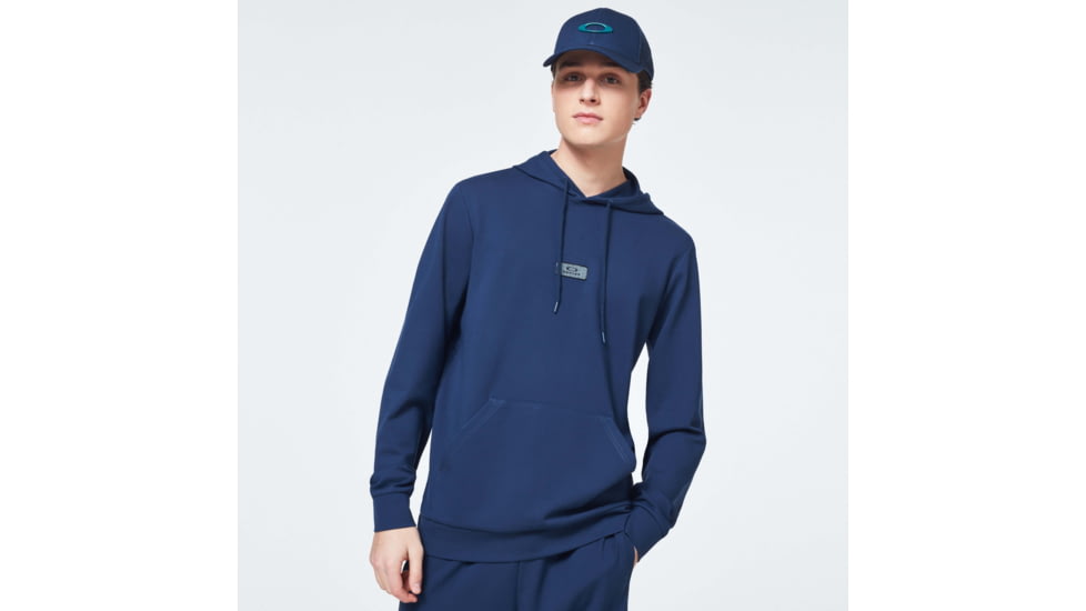 Oakley Patch Fleece Hoodie - Mens, Universal Blue, Small, FOA400016-6ZZ-S