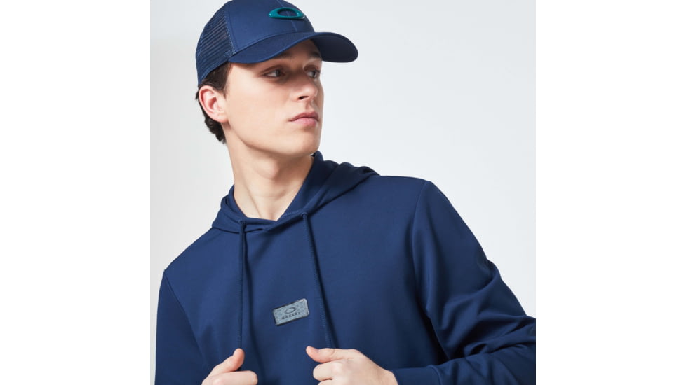 Oakley Patch Fleece Hoodie - Mens, Universal Blue, Small, FOA400016-6ZZ-S