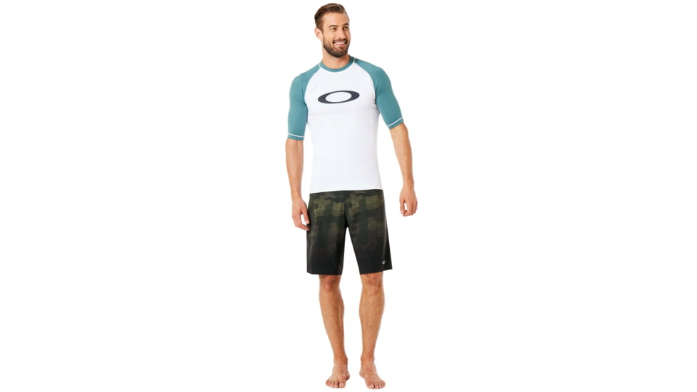 Oakley Short Sleeve Rashguard Tee - Mens, White, Extra Small, 482399-100-XS
