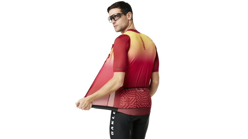 Oakley Aero Jersey - Mens, Red Iridium, Large, 434359-4RI-L