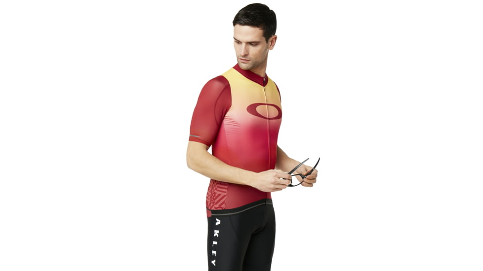 Oakley Aero Jersey - Mens, Red Iridium, Medium, 434359-4RI-M