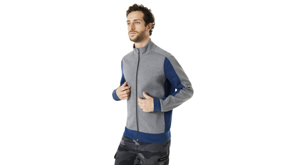 Oakley SI Block Color Fz Fleece - Mens, Athletic Heather Grey, Large, 472424-24G-L