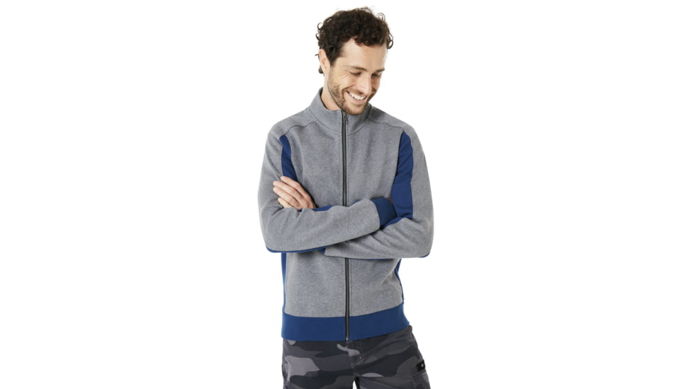 Oakley SI Block Color Fz Fleece - Mens, Athletic Heather Grey, Large, 472424-24G-L